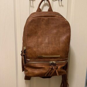 Steve Madden - Faux Brown Leather Backpack